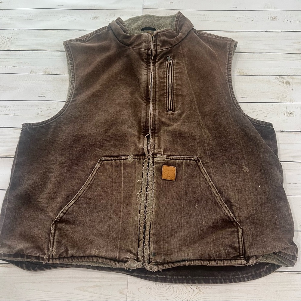 Carhartt V33 DKB Sherpa Lined Mock Neck Vest Men’s  Sz XL